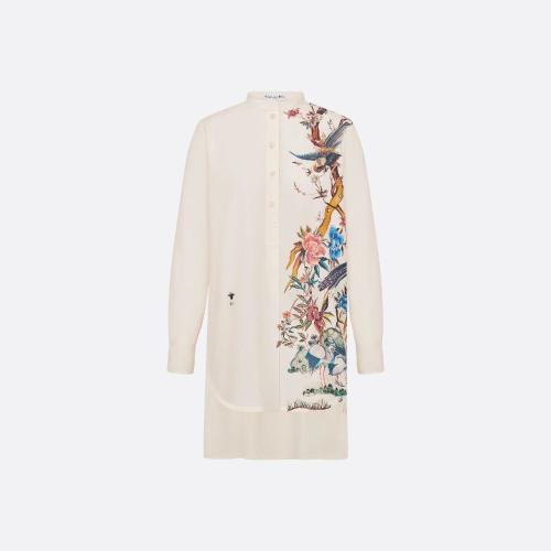  DIOR迪奧 22年秋冬 女士 長(zhǎng)袖襯衫 Blouse longue 257B54A3125_X0810