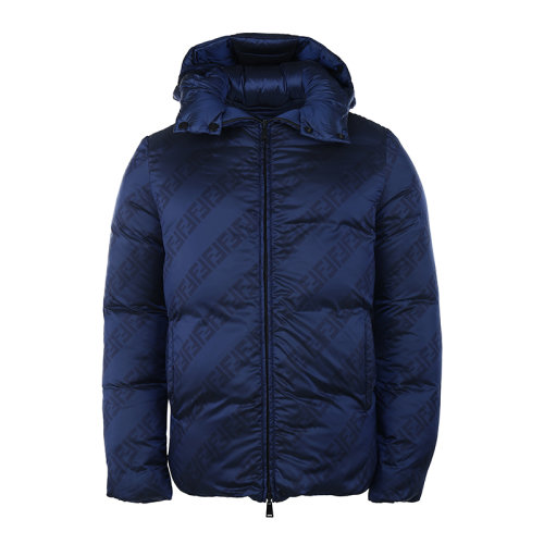 FENDI/芬迪21新品FF印花雙面穿連帽男士羽絨服FW1087AGZJ