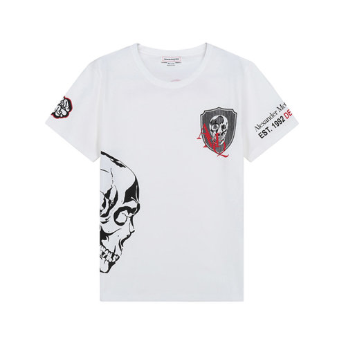 Alexander McQueen/亞歷山大麥昆 2021款 男士短袖T恤 男士棉質圓領短袖T恤 650423 QQZ65