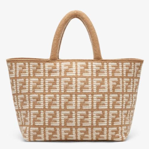  FENDI芬迪 22年秋冬 女士 手提包 淺棕色羊絨手袋 8BH401AL9OF1ISN