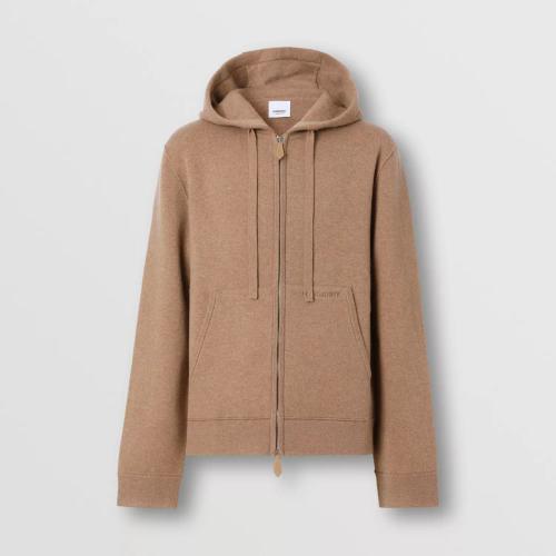  BURBERRY 22年秋冬 男士 徽標(biāo)裝飾羊絨混紡連帽上衣 80608501