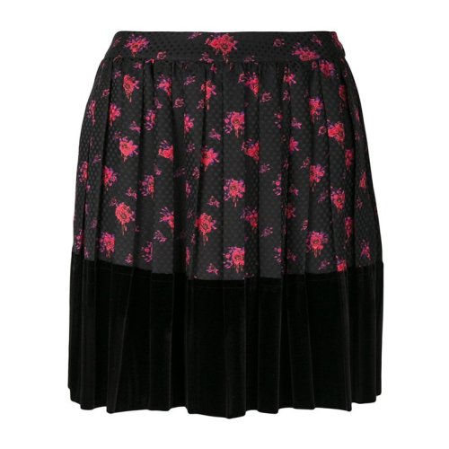 Alexander McQueen/亞歷山大麥昆 彩色絲綢碎花女士半身裙短裙