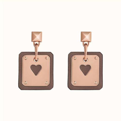  HERMES愛馬仕 22年秋冬 女士 耳環(huán) Boucles d%26s;oreilles As de Coeur H081864CD18
