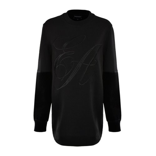  Emporio Armani/安普里奧阿瑪尼 女士黑色棉質(zhì)衛(wèi)衣 6G2M6D JQWZ 0999 PLFSX