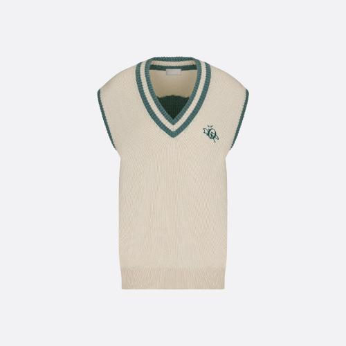  DIOR迪奧 22年秋冬 男士 針織衫 CACTUS JACK DIOR 超大版型無(wú)袖針織衫 283M646AT121_C086