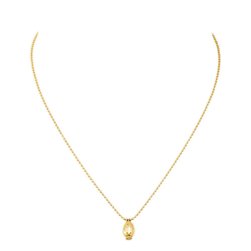 CARTIER/卡地亞 經典CACTUS系列 18K金黃金鑲嵌鉆石仙人掌吊墜項鏈B7224584