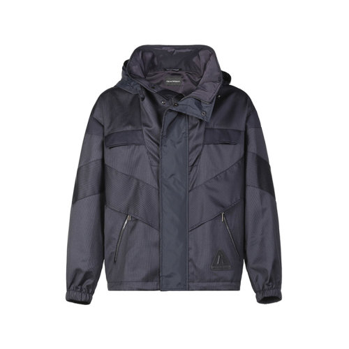 Emporio Armani/安普里奧阿瑪尼【22年新款】男士綿羊毛/錦綸寬松版連帽拉鏈休閑外套 I1R530 I10