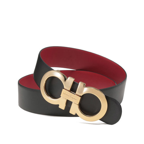 SalvatoreFerragamo/菲拉格慕女士牛皮板扣式雙面皮帶腰帶237601