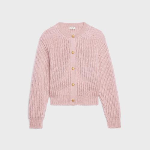  CELINE賽琳思琳 22年秋冬 女士 針織衫 馬海毛/桑蠶絲羅紋箱型開(kāi)衫 2A47U377N.02CZ