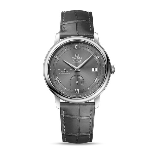 OMEGA/歐米茄 碟飛系列 典雅 同軸腕表 動力儲存顯示 精鋼表殼 皮表帶 自動機(jī)械 男士腕表 424.13.40.21.06.001