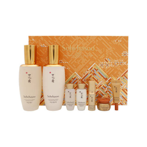 Sulwhasoo/雪花秀 人參水乳套裝(水125ml+乳125ml+贈(zèng)品水15ml+乳15ml+精華5ml+修護(hù)霜5ml+眼霜3ml)新疆不發(fā)貨