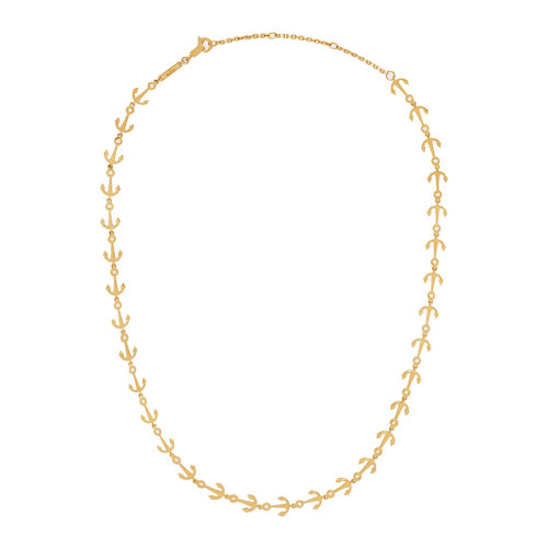 CELINE/賽琳 22新款 女士金色多錨連接龍蝦扣項鏈460BE6BRA.35OR