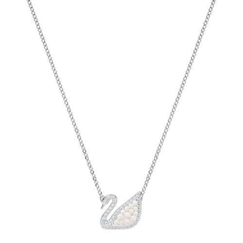 Swarovski 施華洛世奇 女士 白色鍍銠標(biāo)志性珍珠天鵝項(xiàng)鏈 女士項(xiàng)鏈 5416605