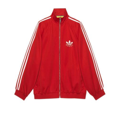  GUCCI古馳 22年秋冬 女士 adidas x Gucci聯(lián)名系列針織棉拉鏈夾克 712952 XJEGU 6480