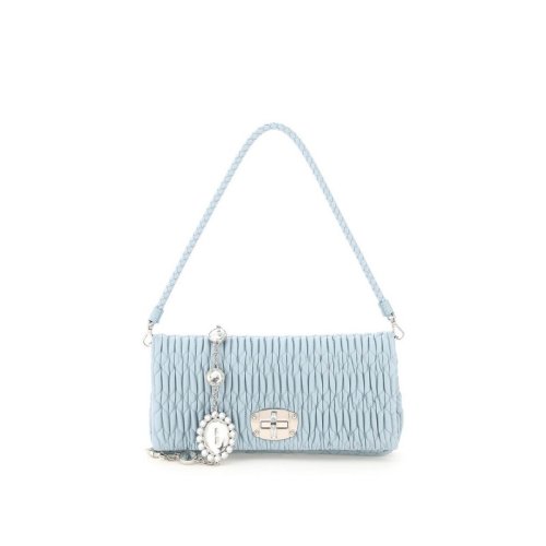  Miu Miu/繆繆 女士淺藍色羊皮革手提包 5BD233-VCOGFVJ-F0012 PLSX