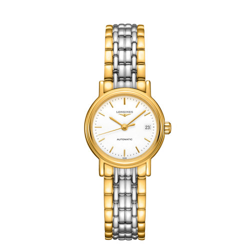 LONGINES/浪琴  時(shí)尚系列精鋼和黃色PVD涂層自動(dòng)機(jī)械女士腕表25.50毫米 L4.321.2.12.7