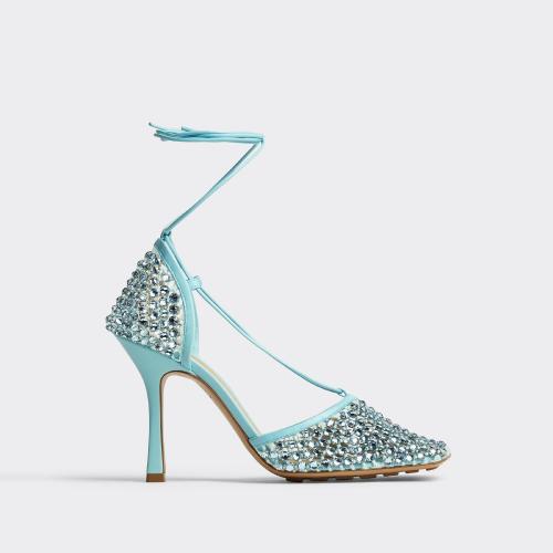  BV葆蝶家 22年秋冬 女士 高跟涼鞋 sandales a lacets sparkle stretch 667206V0GU14545