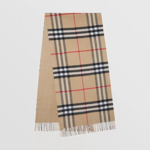  BURBERRY 22年秋冬 男士 雙面兩用格紋羊絨圍巾 80453321 預(yù)定商品1-3周發(fā)貨