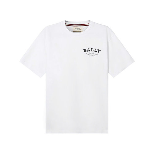 BALLY/巴利  男士短袖T恤 男士棉質(zhì)圓領(lǐng)短袖T恤LOGO圖案 M5BA752F 7S347