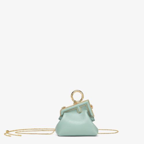  FENDI芬迪 22年秋冬 女士 掛飾 薄荷綠納帕皮革吊飾 7AS051ABVEF03HW