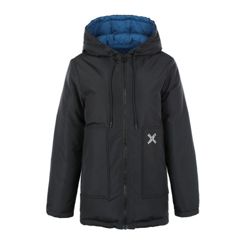 KENZO/高田賢三字母印花雙面穿連帽女士羽絨服FB62OU085