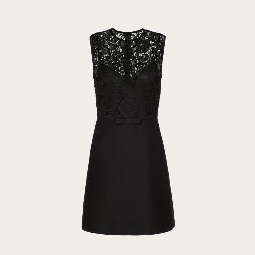  VALENTINO華倫天奴 22年秋冬 女士 連衣裙 ROBE EN CREPE COUTURE 1B3VAZC53600NO