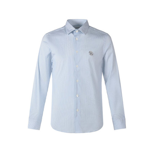 BURBERRY/博柏利 男士長(zhǎng)袖襯衫 男款棉質(zhì)長(zhǎng)袖襯衫條紋徽標(biāo)飾扣 80427731