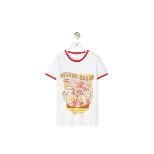  LOEWE羅意威 22年秋冬 女士 短袖T恤 Oysters print T-shirt in cotton S359Y22X23-2100