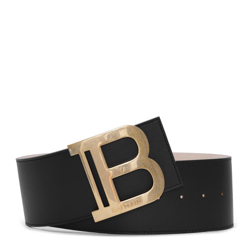 Balmain/巴爾曼 黑色 女士金屬B Logo 75mm可調(diào)式腰帶 UN0A004LVPT  秋冬