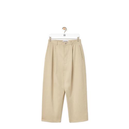  LOEWE羅意威 22年秋冬 男士 休閑褲 Single pleat trousers in cotton H526Y04WB6-1250