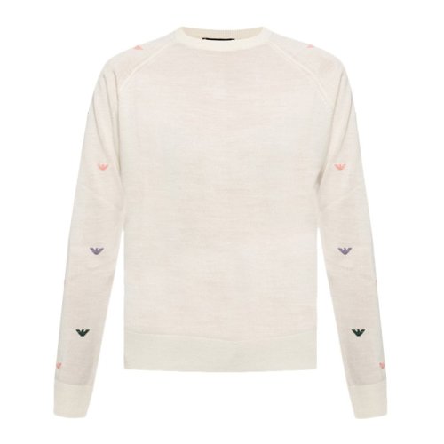  Emporio Armani/安普里奧阿瑪尼 女士淡黃色時(shí)尚休閑針織衫/毛衣 6G2MTE M23Z 0101 PLFSX