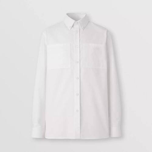  BURBERRY 22年秋冬 男士 徽標刺繡寬松牛津襯衫 80572961