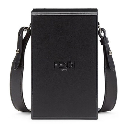 FENDI/芬迪  男士黑色黑色光滑皮革硬質(zhì)立式包斜挎包男包 7VA519-AFB3-F1Z35