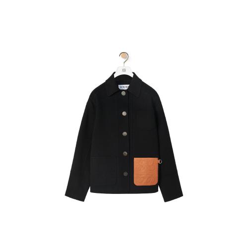  LOEWE羅意威 22年秋冬 女士 夾克 Workwear jacket in wool and cashmere S359Y02X56-1100