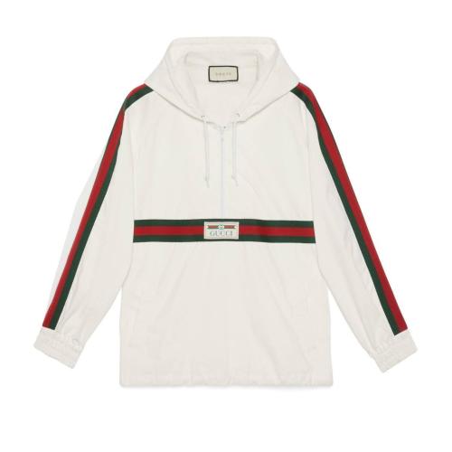  GUCCI古馳 22年秋冬 男士 飾Gucci標(biāo)簽棉質(zhì)帆布風(fēng)衣 594861 XDAX3 9061