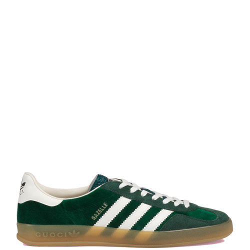 GUCCI/古馳 22年秋冬新款 adidas聯(lián)名系列 男士綠色絨面材質(zhì)配白色可持續(xù)材料Demetra運(yùn)動(dòng)鞋7078489STU03170