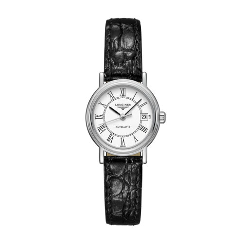 LONGINES/浪琴 時尚系列 自動機(jī)械鋼質(zhì)表殼皮表帶女表25.5毫米L4.321.4.11.2