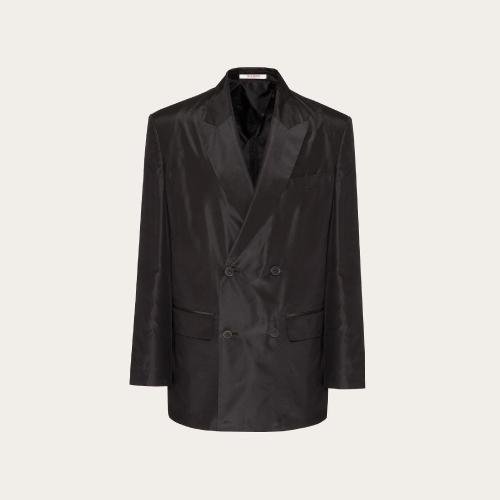  VALENTINO華倫天奴 22年秋冬 男士 夾克 VESTE CROISéE EN TAFFETAS LA_Vé XV0CED558E30NO