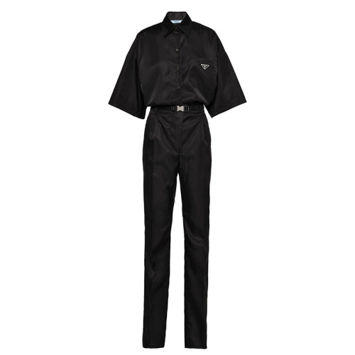 PRADA/普拉達(dá) 秋冬 女士黑色再生尼龍直筒簡(jiǎn)約連體褲230653_1WQ8_F0002_S_211