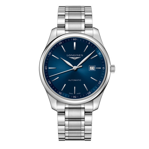 LONGINES/浪琴  名匠系列 自動(dòng)機(jī)械表藍(lán)盤(pán)精鋼表殼鋼鏈男表42毫米L2.893.4.92.6