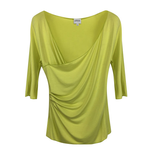 ARMANI COLLEZIONI/阿瑪尼卡爾茲 黃色女士短袖T恤  RMM06J RM85J 206