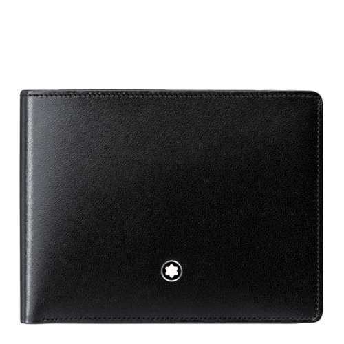 Mont Blanc/萬寶龍 男士黑色牛皮短款零錢包卡包錢包男包 116289