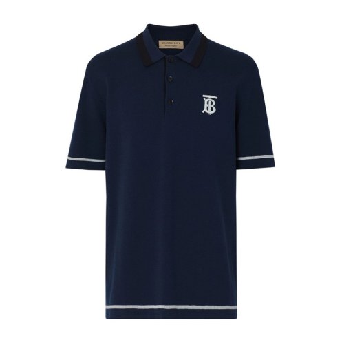  BURBERRY/博柏利 男士海軍藍棉質(zhì)短袖POLO衫 8009439 PLFSX