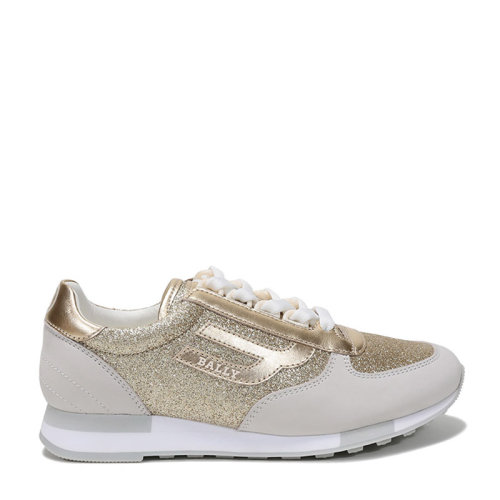 BALLY/巴利 女士閃光面料配皮系帶休閑運(yùn)動鞋 GAVINIA T