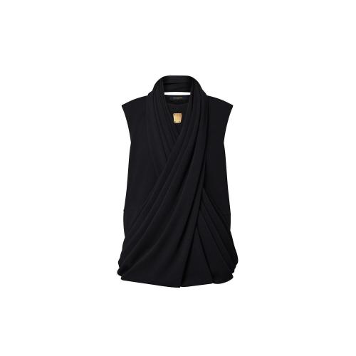  LV路易威登 22年秋冬 女士 短袖襯衫 HAUT HYBRIDE DRAPé EN MAILLE 1AAYS4 1AAYS5 1AAYS2 1A