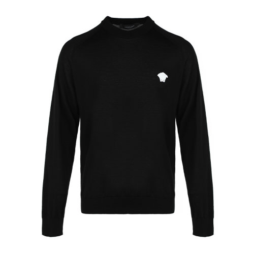 VERSACE/范思哲 美杜莎刺繡徽標(biāo)男士針織衫/毛衣10011741A00796