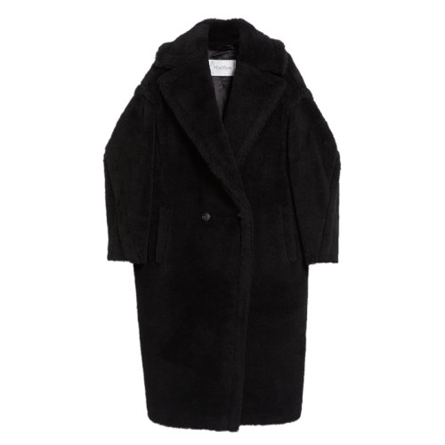 MaxMara/麥絲瑪拉 22年秋冬新款 TEDGIRL系列 女士黑色泰迪熊外套大1016022306008