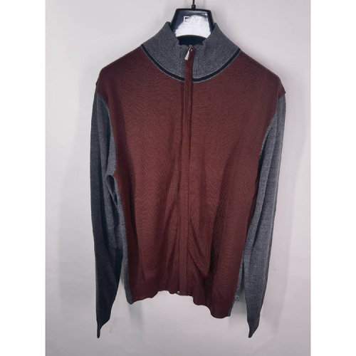 ARMANI COLLEZIONI/阿瑪尼卡爾茲 深紅色男士針織衫 SCE06M SC35M 353