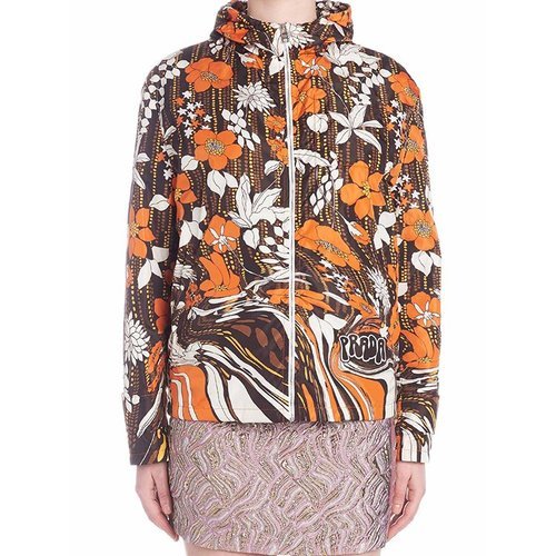 PRADA/普拉達(dá)  女士夾克 棉服 花朵 封領(lǐng) 3601 意碼40 混色