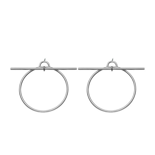 HERMES/愛馬仕 經(jīng)典Loop系列 中號925銀圈形耳環(huán)H114504B